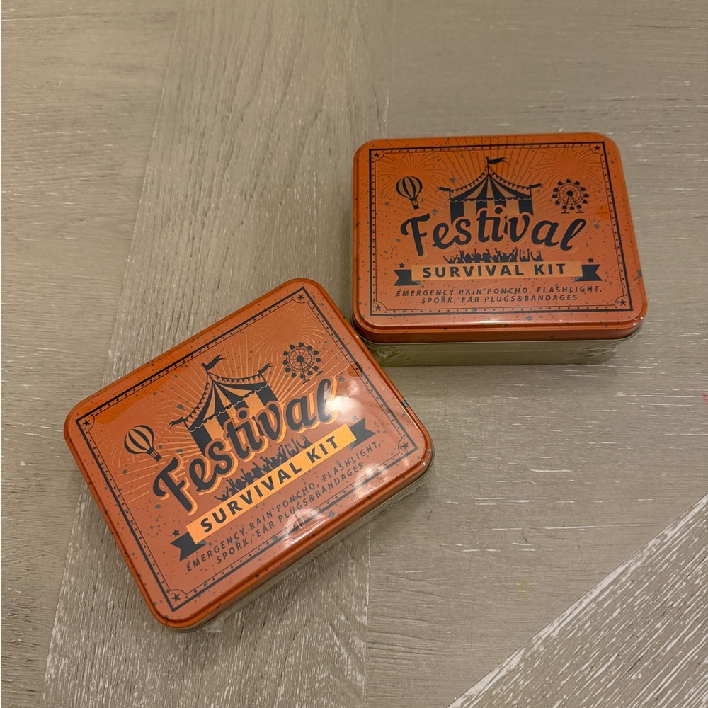 Festival Survival Kit Tin Box Brand New Gift